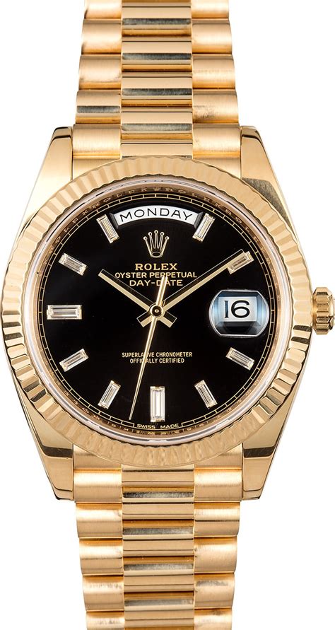 rolex 40 mm gold day date|rolex day date president 40mm.